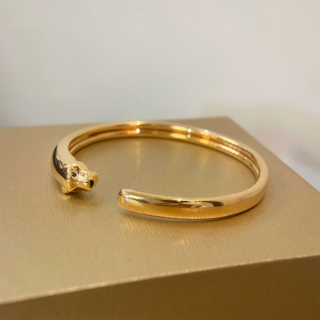 ??MIRA?¡¥PANTHERE GOLD OPEN BRACELET