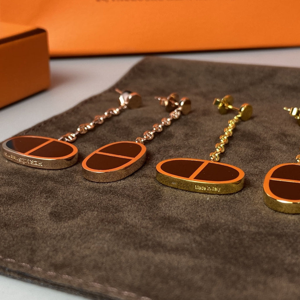 ??MIRA?¡¥CHAINE VERSO BLACK CERAMIC EARRINGS