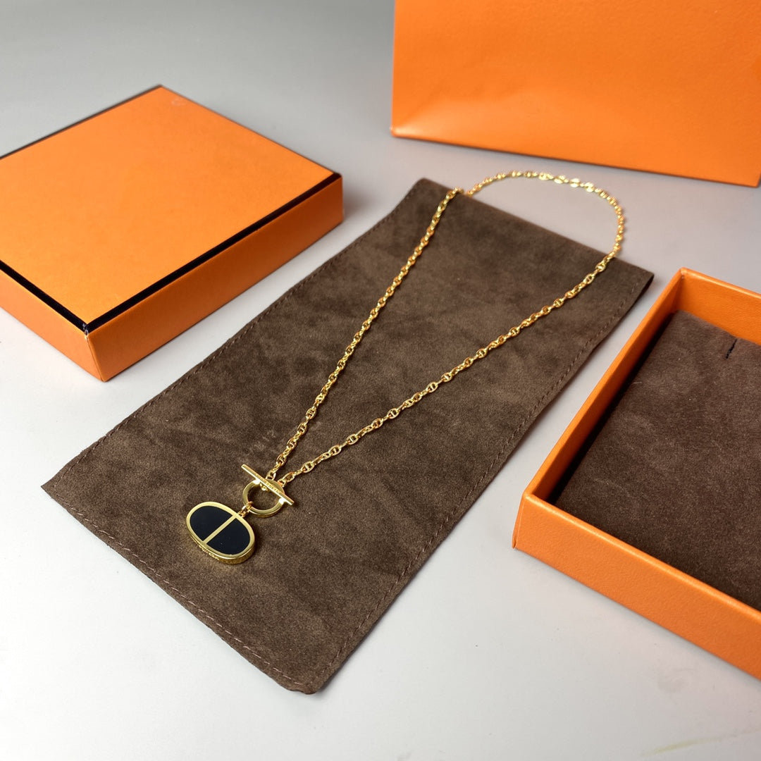 ??MIRA?¡¥CHAINE VERSO BLACK CERAMIC NECKLACE
