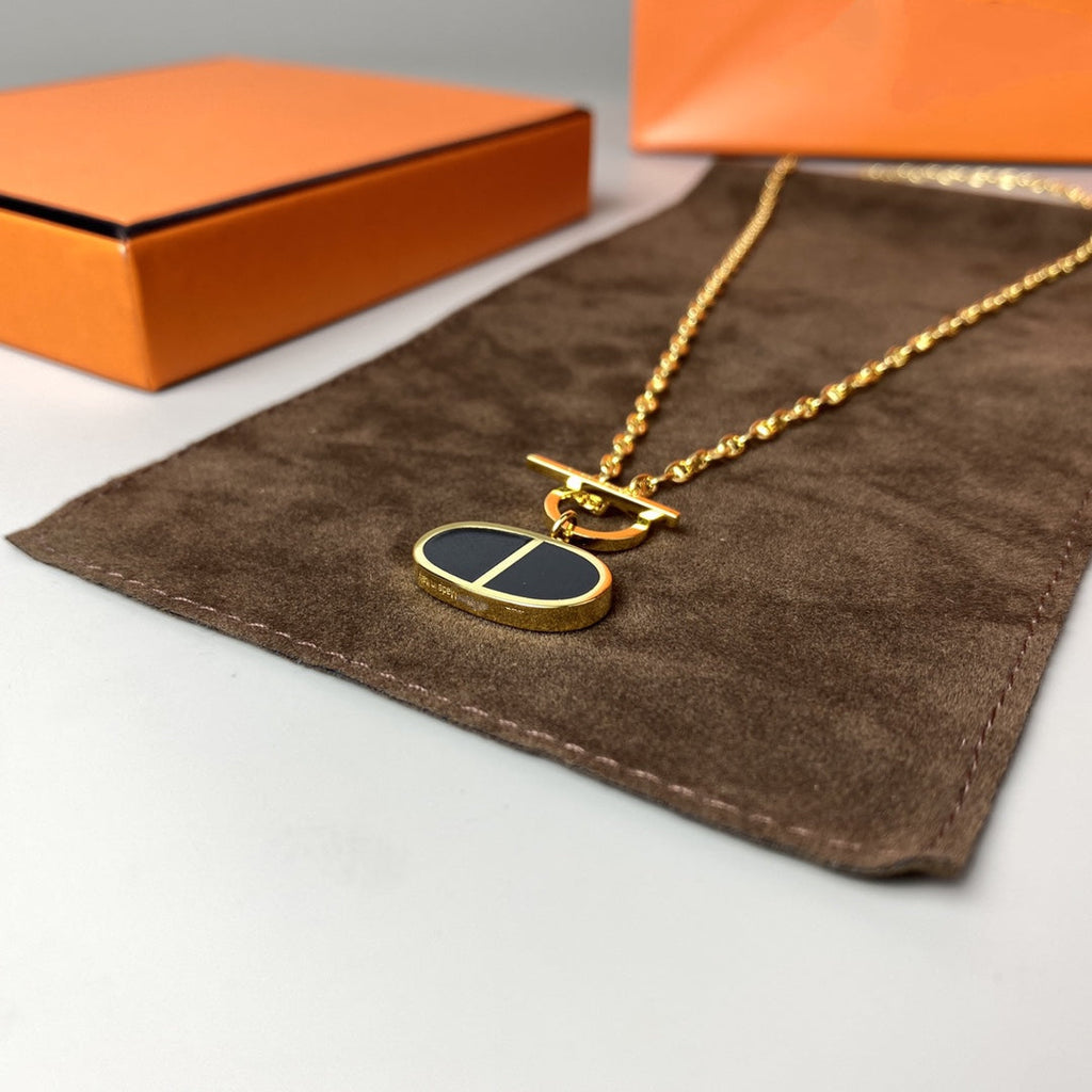 ??MIRA?¡¥CHAINE VERSO BLACK CERAMIC NECKLACE