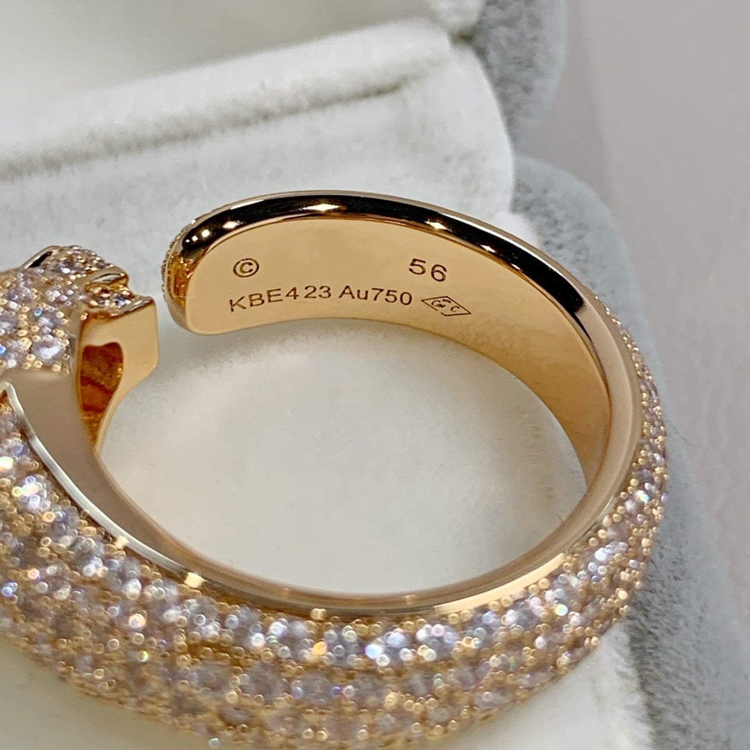 ??MIRA?¡¥PANTHERE PINK GOLD DIAMOND RING