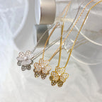 ??MIRA?¡¥FLOWER DIAMOND NECKLACE