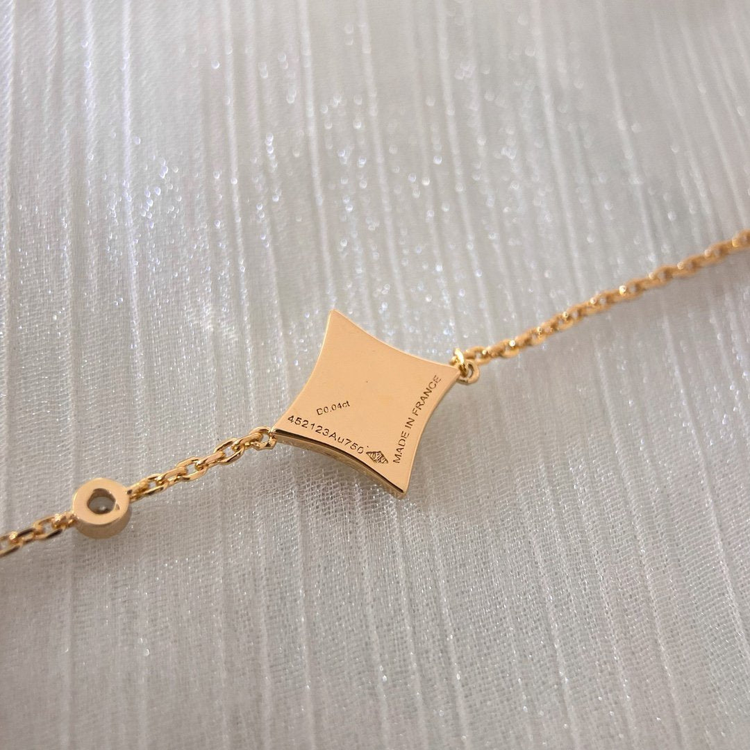 ??MIRA?¡¥COLOR STAR PINK GOLD DIAMOND BRACELET