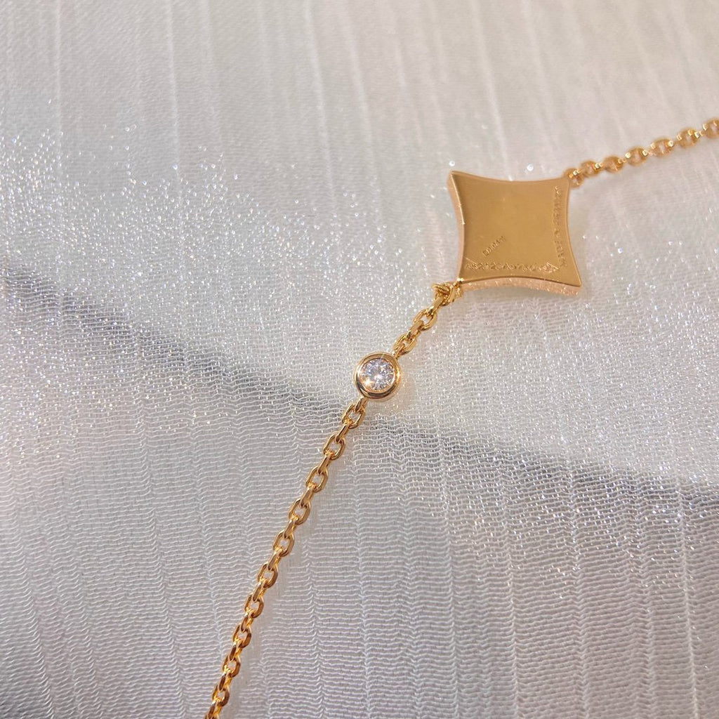 ??MIRA?¡¥COLOR STAR PINK GOLD DIAMOND BRACELET