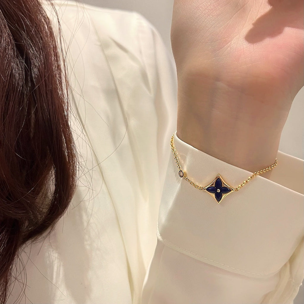 ??MIRA?¡¥COLOR STAR PINK GOLD DIAMOND BRACELET