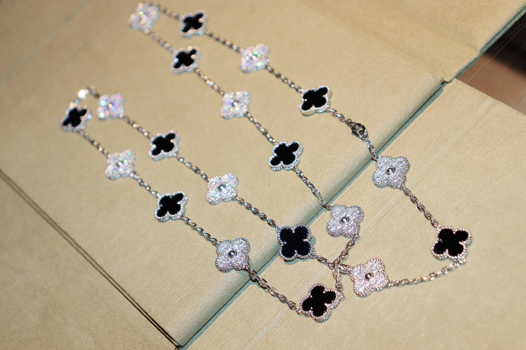 ??MIRA?¡¥CLOVER 20 MOTIFS ONYX DIAMOND SILVER