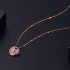 ??MIRA?¡¥AMULETTE ROSE GOLD PINK MOP NECKLACE