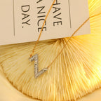 ??MIRA?¡¥VOLT SILVER DIAMOND PEDANT NECKLACE