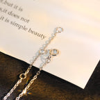 ??MIRA?¡¥SUN MOTIF PINK MOP SILVER BRACELET
