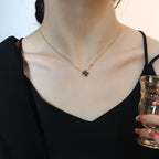 ??MIRA?¡¥SUN PEDANT PINK GOLD 1 DIAMOND NECKLACE