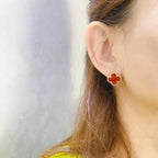 ??MIRA?¡¥CLOVER MEDIUM 1 MOTIFS CARNELIAN  EARRINGS
