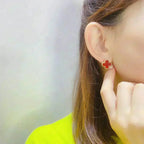??MIRA?¡¥CLOVER MEDIUM 1 MOTIFS CARNELIAN  EARRINGS