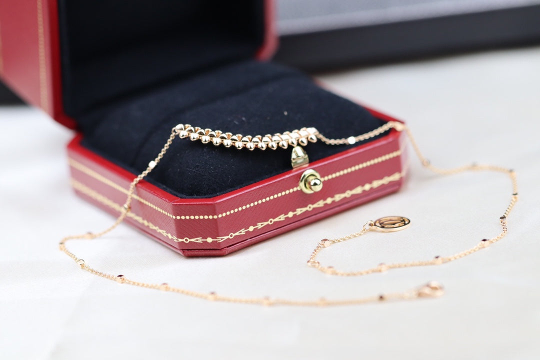 ??MIRA?¡¥CLASH PINK GOLD NECKLACE