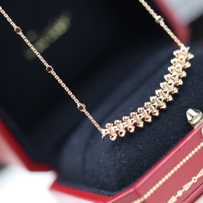 ??MIRA?¡¥CLASH PINK GOLD NECKLACE