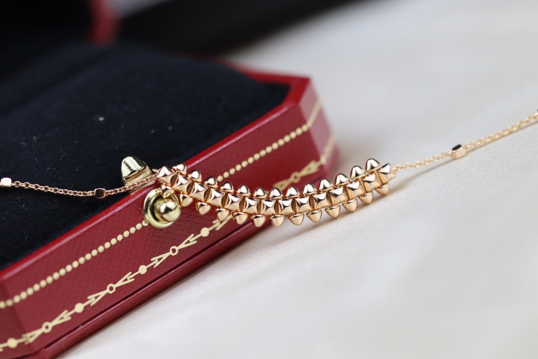 ??MIRA?¡¥CLASH PINK GOLD NECKLACE