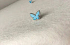 ??MIRA?¡¥BUTTERFLY TURQUOISE EARRINGS SILVER