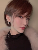 ??MIRA?¡¥DOUBLE STAR PINK GOLD MOP DROP EARRINGS