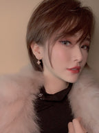 ??MIRA?¡¥DOUBLE STAR PINK GOLD MOP DROP EARRINGS