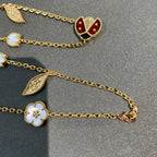 ??MIRA?¡¥LUCKY SPRING 15 MOTIFS GOLD NECKLACE