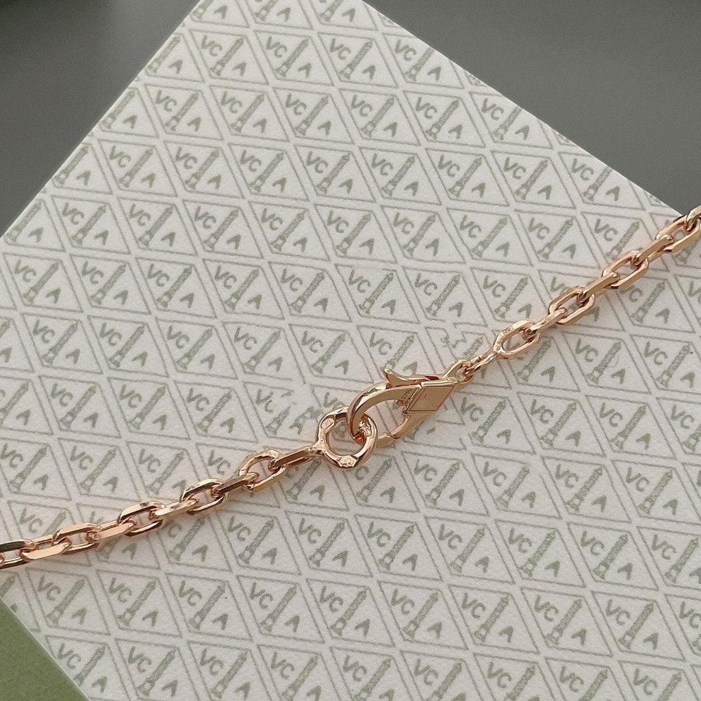 ??MIRA?¡¥LUCKY SPRING 15 MOTIFS ROSE GOLD NECKLACE