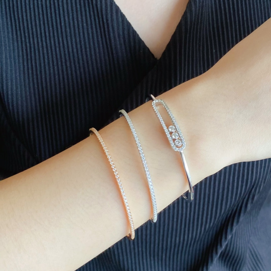 ??MIRA?¡¥MINI DIAMOND TENNIS BRACELET