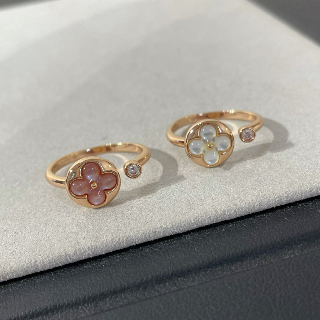 ??MIRA?¡¥SUN 1 DIAMOND PINK MOP RING