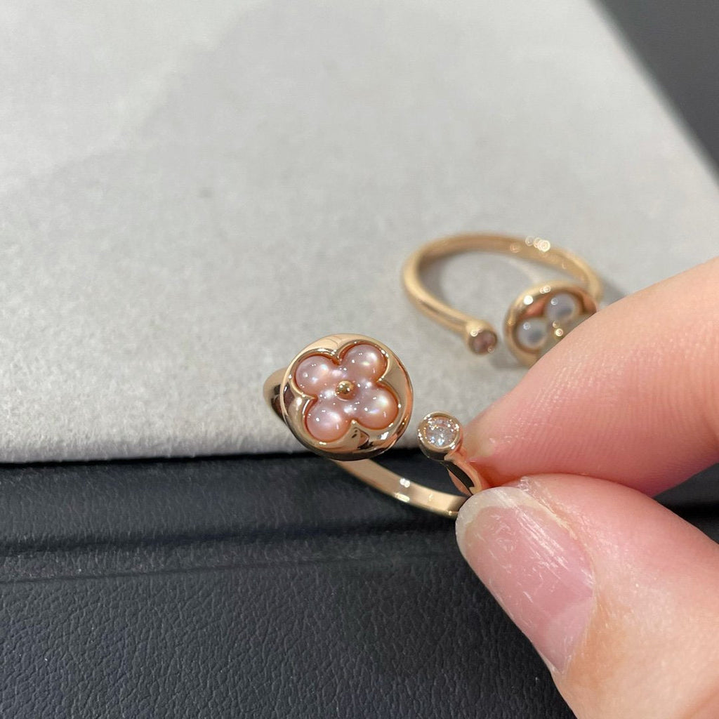 ??MIRA?¡¥SUN 1 DIAMOND PINK MOP RING