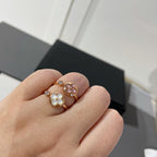 ??MIRA?¡¥SUN 1 DIAMOND PINK MOP RING