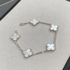 [MIRA]New CLOVER WHITE PEARL MOP 5 MOTIF BRACELET COLLECTION