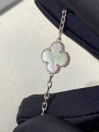 [MIRA]New CLOVER WHITE PEARL MOP 5 MOTIF BRACELET COLLECTION