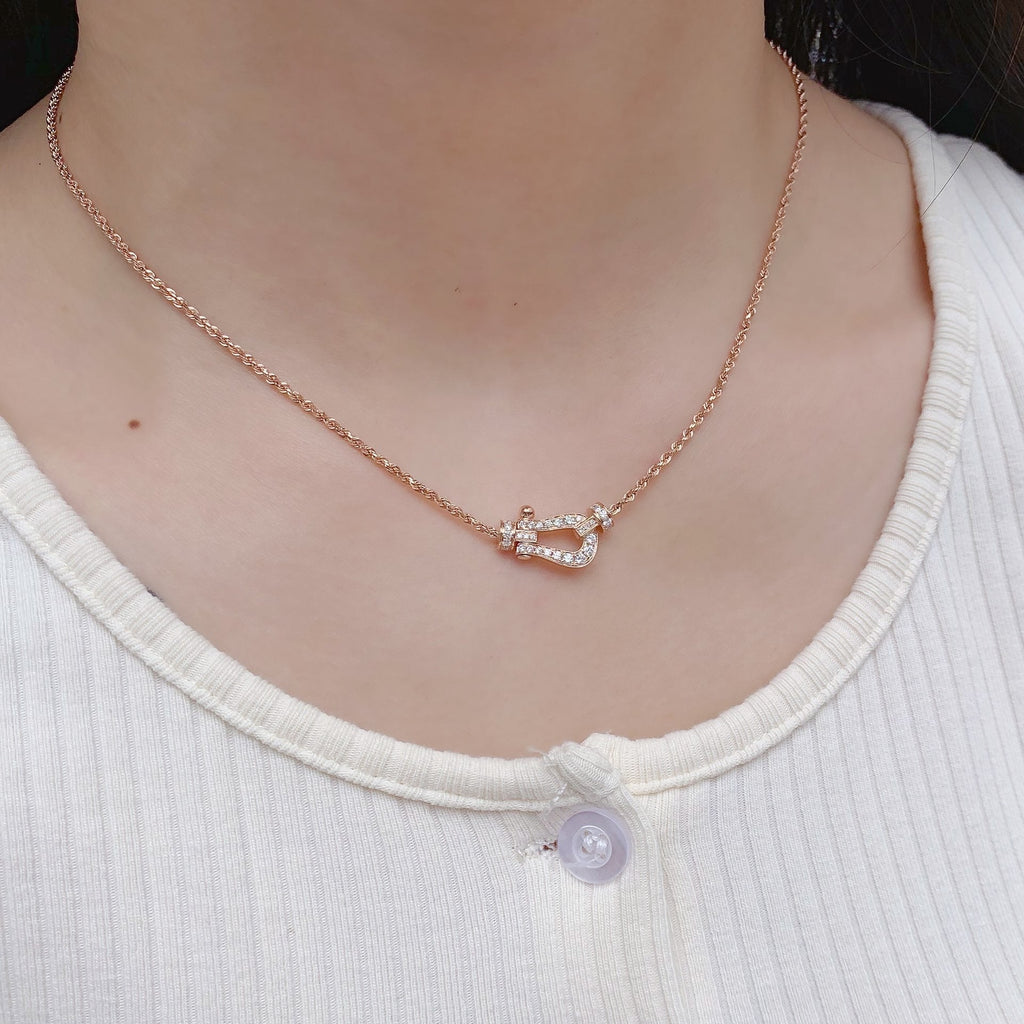 ??MIRA?¡¥FORCE 10 PINK GOLD DIAMOND NECKLACE