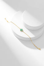 ??MIRA?¡¥CLOVER BRACELET MALACHITE 1 MOTIF