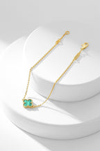 ??MIRA?¡¥CLOVER BRACELET MALACHITE 1 MOTIF