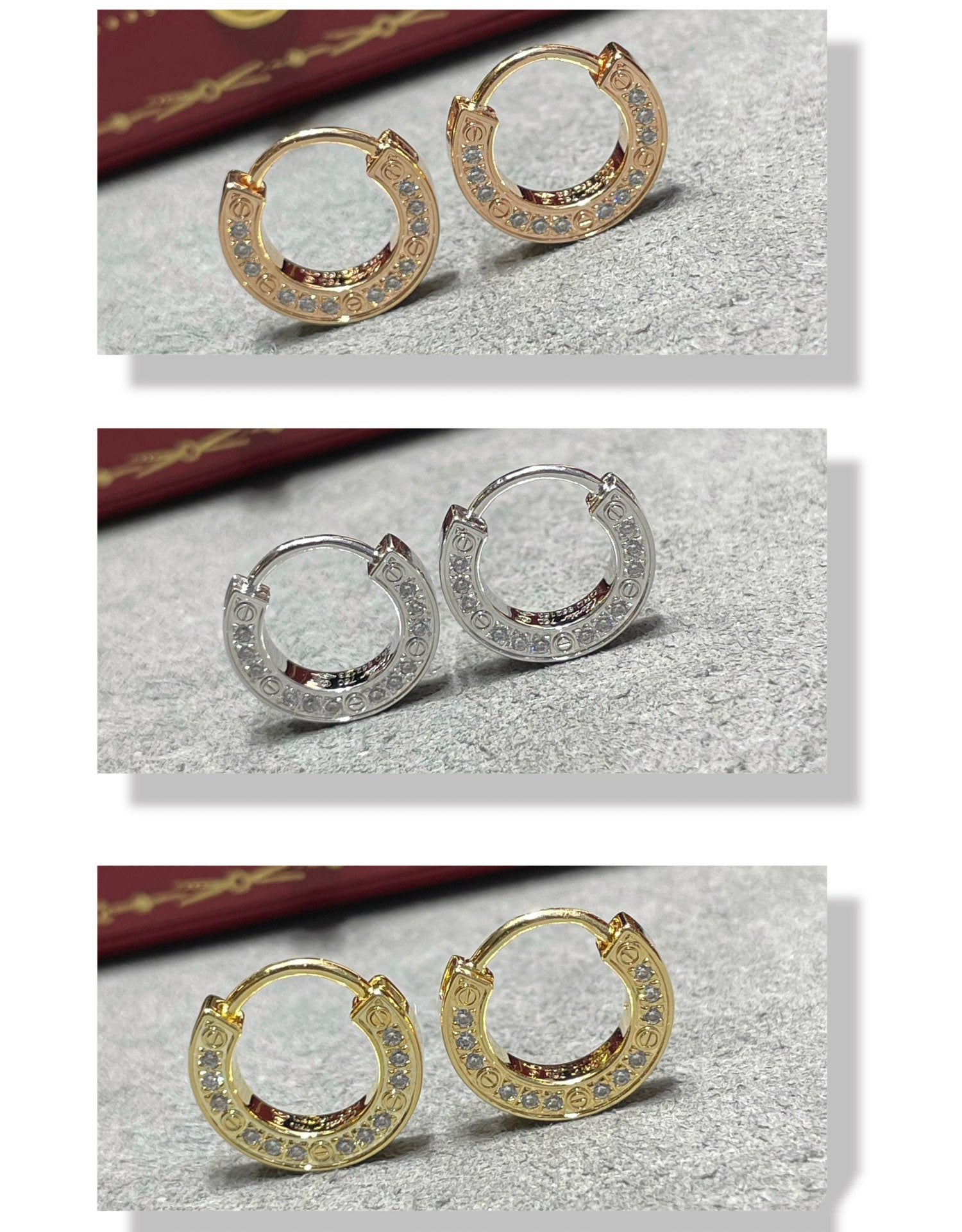 ??MIRA?¡¥LOVE DIAMOND EARRINGS