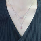 [MIRA] MOVE 2 ROW DIAMOND NECKLACE