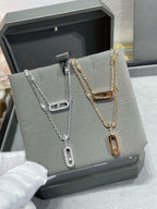 [MIRA] MOVE 2 ROW DIAMOND NECKLACE
