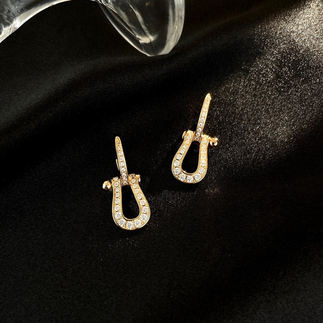 ??MIRA?¡¥FORCE 10 FULL DIAMOND DROP EARRINGS MEDIUM MODEL