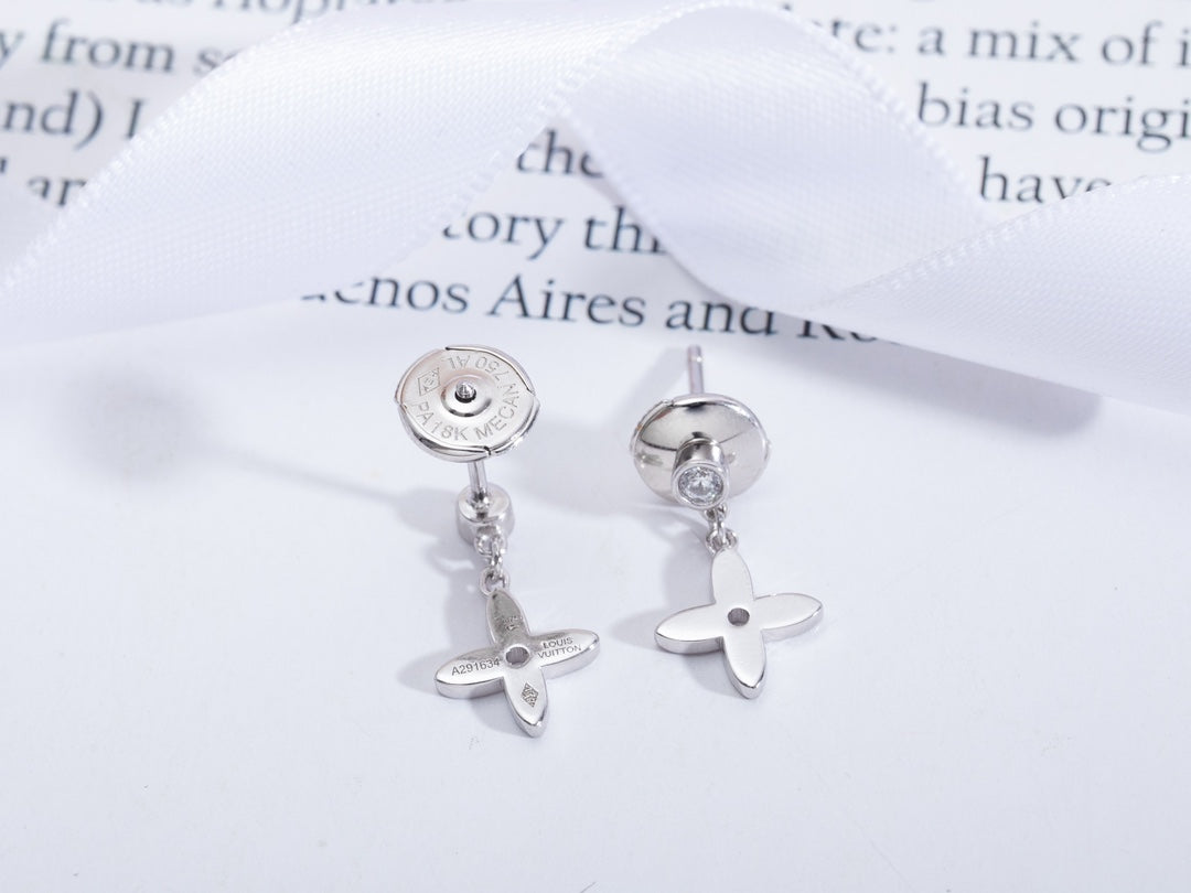 ??MIRA?¡¥VIDYLLE SILVER DIAMOND MINI DROP EARRINGS