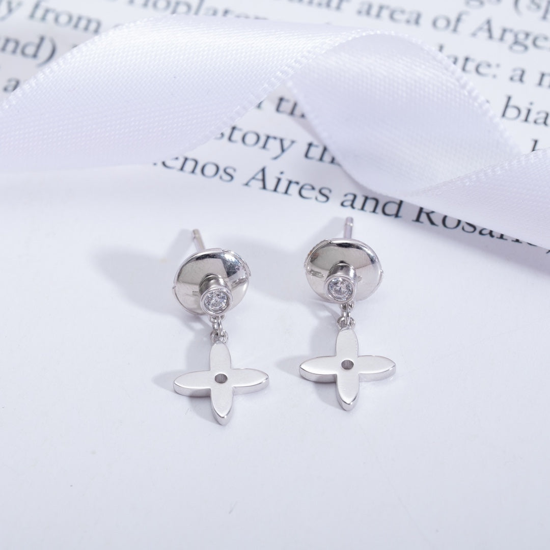 ??MIRA?¡¥VIDYLLE SILVER DIAMOND MINI DROP EARRINGS