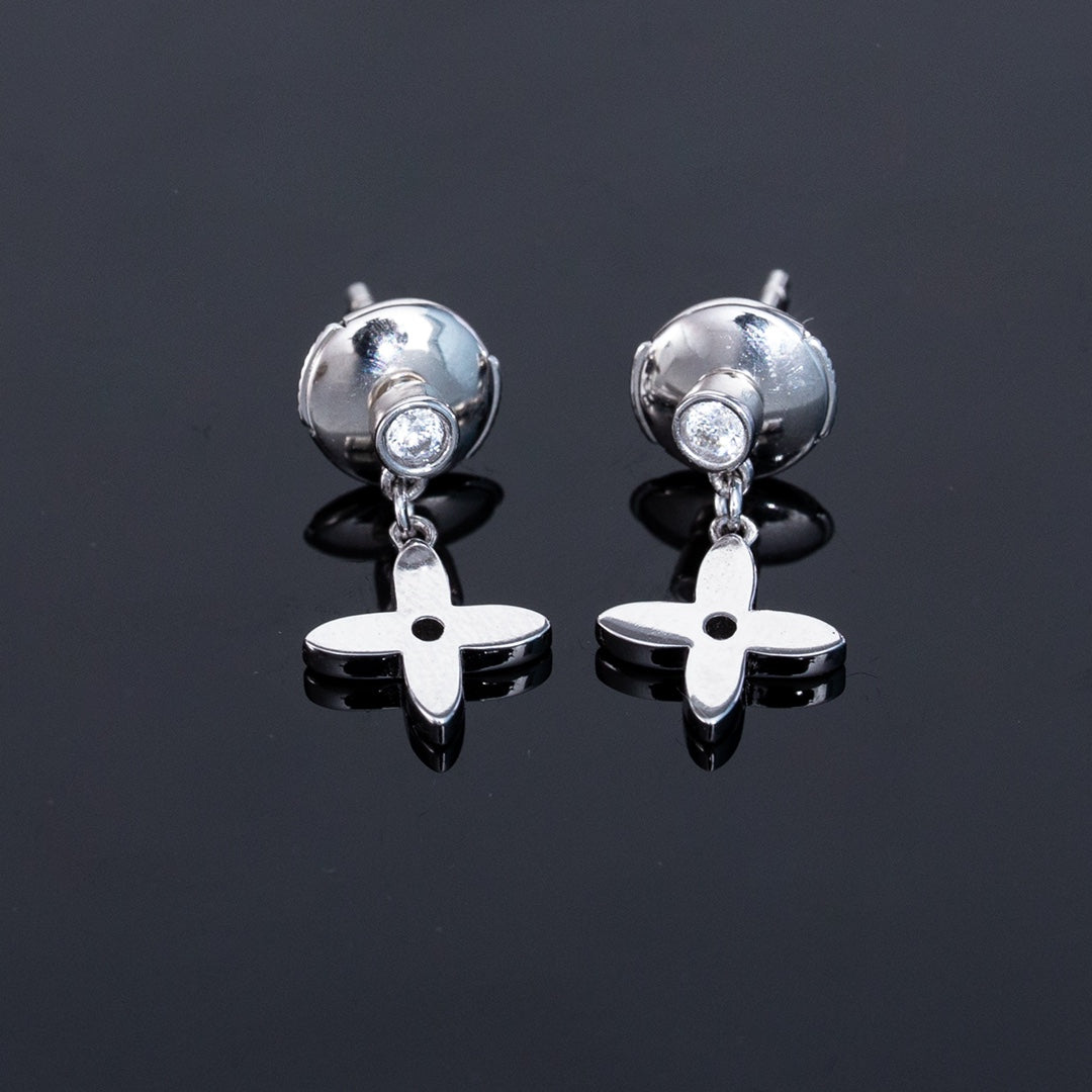 ??MIRA?¡¥VIDYLLE SILVER DIAMOND MINI DROP EARRINGS