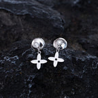 ??MIRA?¡¥VIDYLLE SILVER DIAMOND MINI DROP EARRINGS