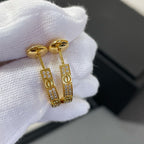 ??MIRA?¡¥LOVE DIAMOND GOLD HOOP EARRINGS