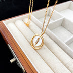 [MIRA]  MOVE MOP PINK GOLD NECKLACE