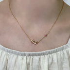 ??MIRA?¡¥FORCE 10 DIAMOND PINK GOLD NECKLACE