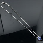 ??MIRA?¡¥CLOVER PIETERSITE SILVER LONG NECKLACE