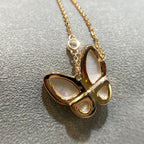 ??MIRA?¡¥BUTTERFLY MOP DIAMOND NECKLACE