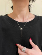 ??MIRA?¡¥FINESSE SILVER DIAMOND NECKLACE