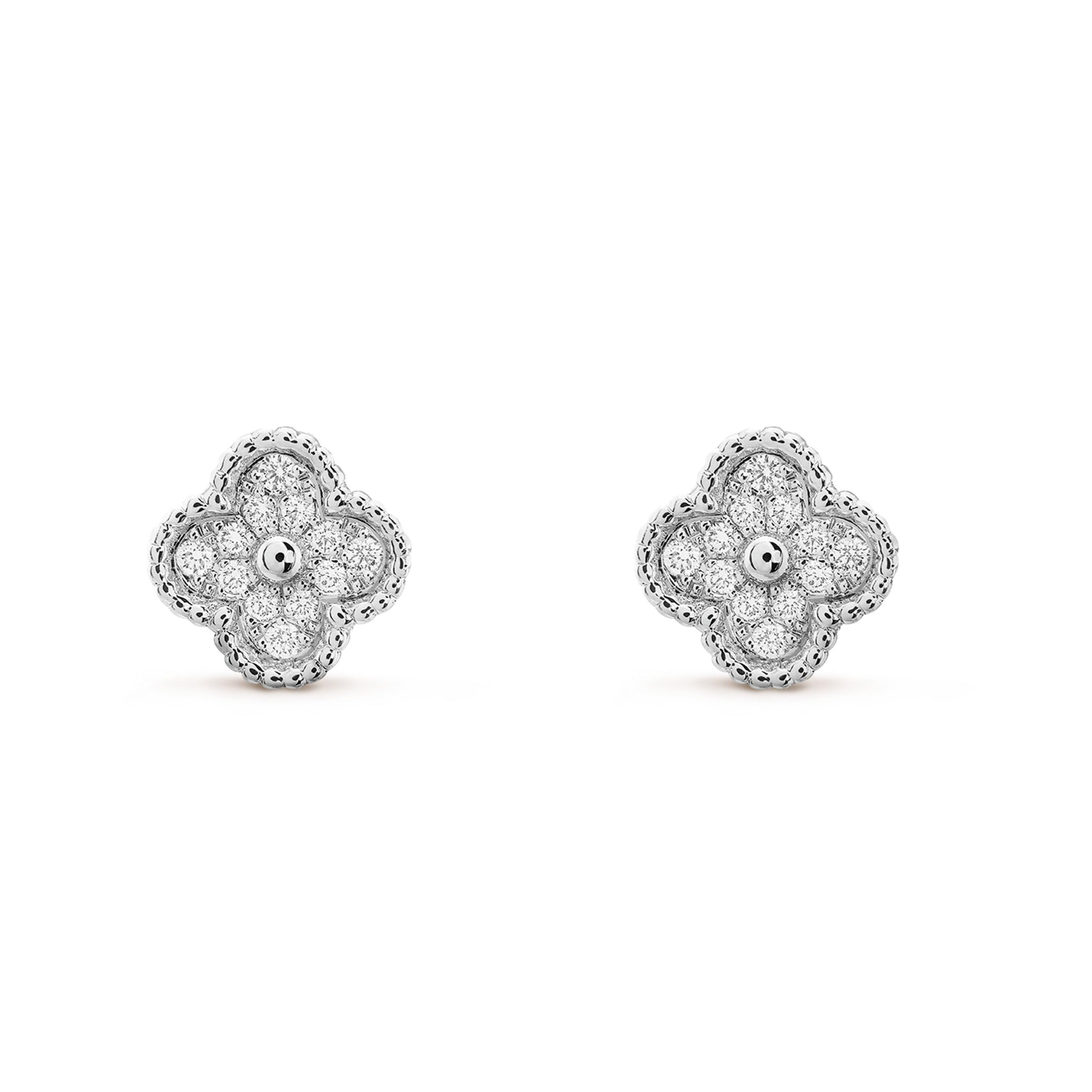 ??MIRA?¡¥CLOVER MINI DIAMOND STUD EARRINGS