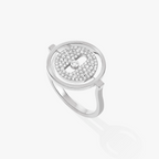 [MIRA]  MOVE PAVED SILVER DIAMOND RING
