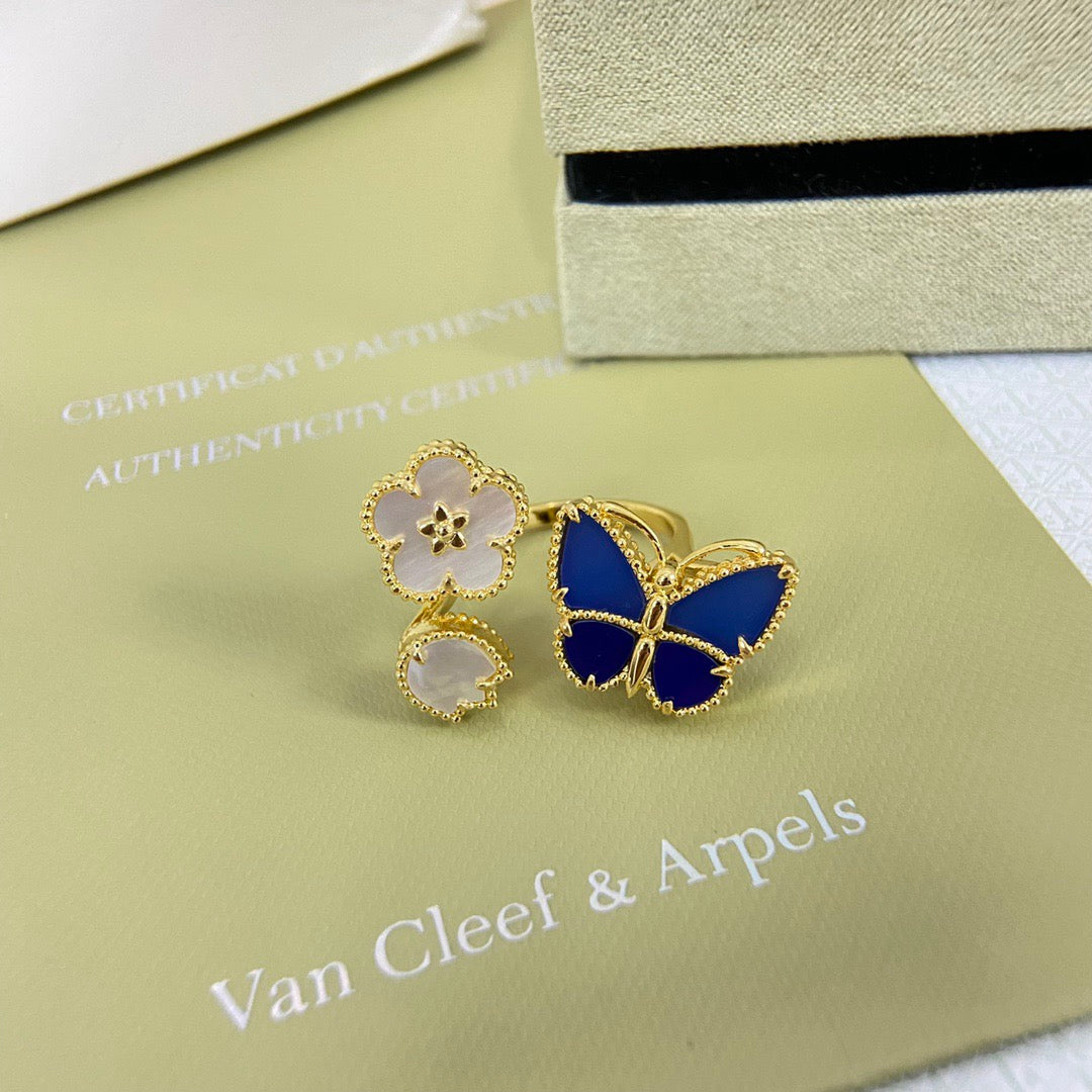 [MIRA] 2026 NEW MODEL SPRING LUCKY 3 MOTIF GOLD RING